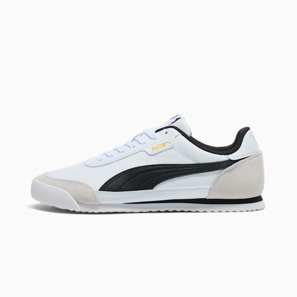 Sneakers Turino II OG Femme, PUMA White-PUMA Black-Vapor Gray-PUMA Gold, extralarge